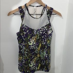 Floral print mesh Lululemon tank